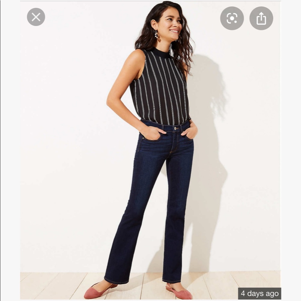 Classic dark wash bootcut flare jeans